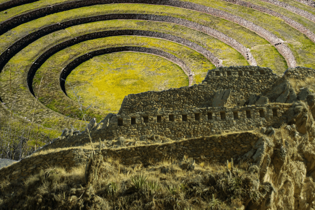 Composición ilustrada del Valle Sagrado VIP incluyendo Maras y Moray
